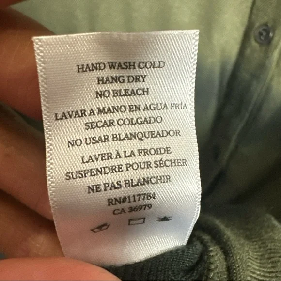 Rails Olive and Black Tie-Dye Button Down Shirt - Picture 11 of 11